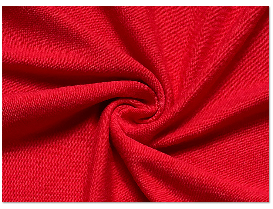 Tissu jersey simple agrafe couleur rouge 1.85M 130G