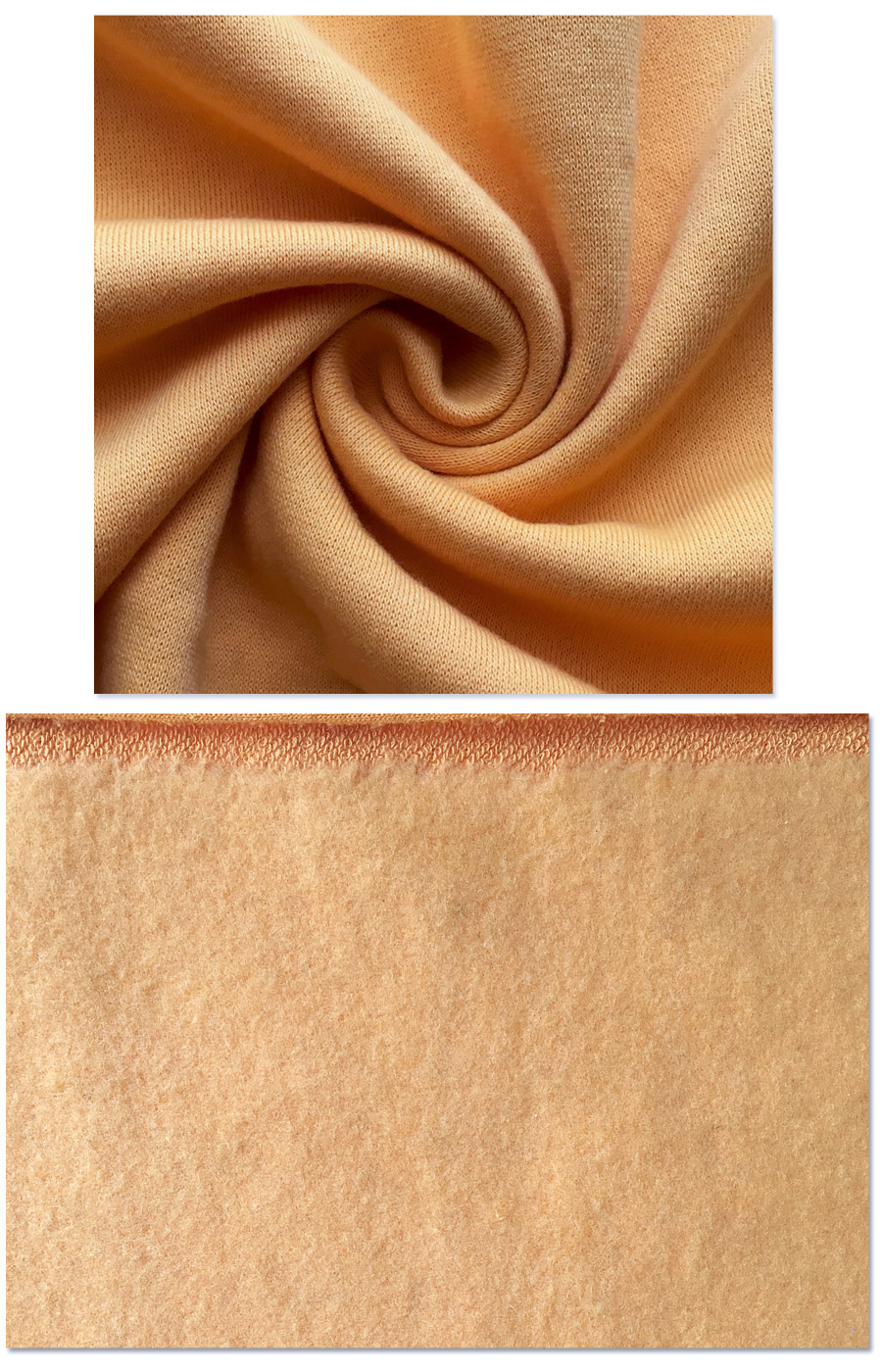 Tissu polaire à capuche 65 % polyester 35 % coton TC