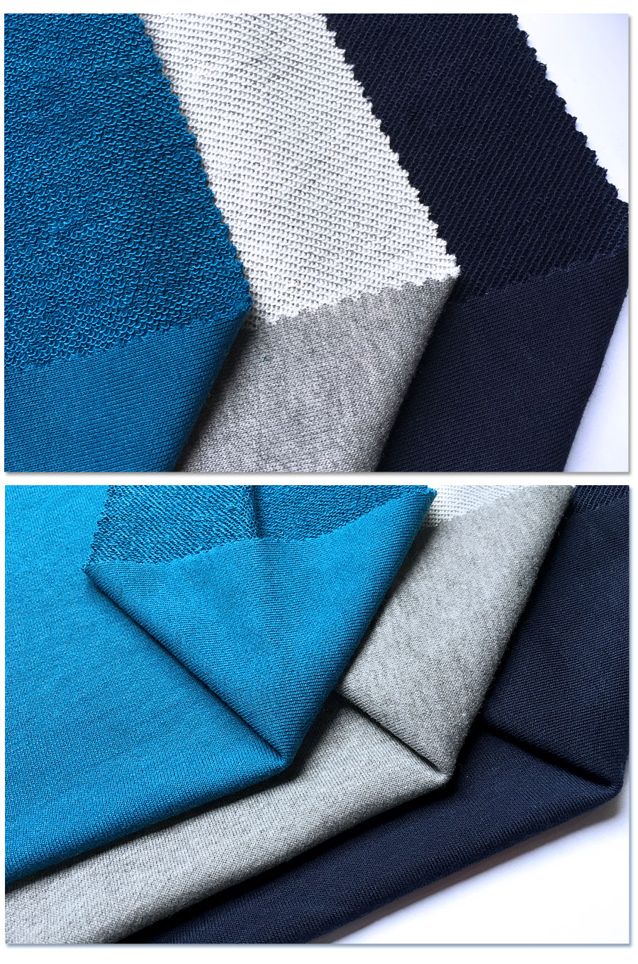 Tissu éponge tricoté 60 % coton 40 % polyester
